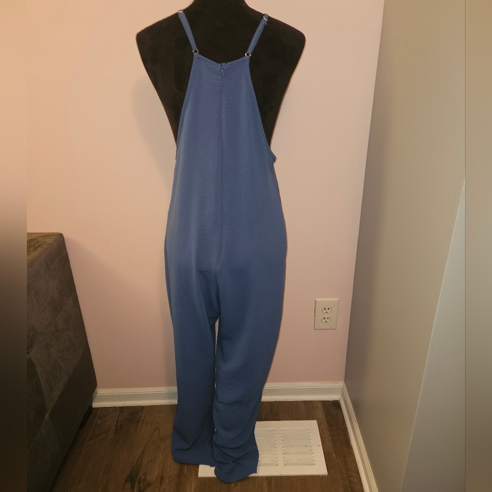 Solid Blue Harem Jumpsuit - Size Medium 🩵 - Picture 8 of 10